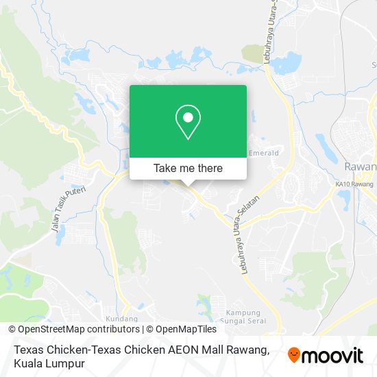 Peta Texas Chicken-Texas Chicken AEON Mall Rawang