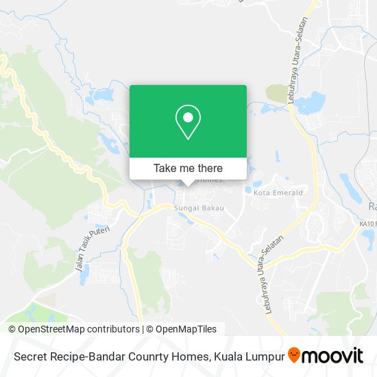 Secret Recipe-Bandar Counrty Homes map