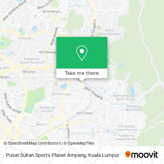 Peta Pusat Sukan Sports Planet Ampang