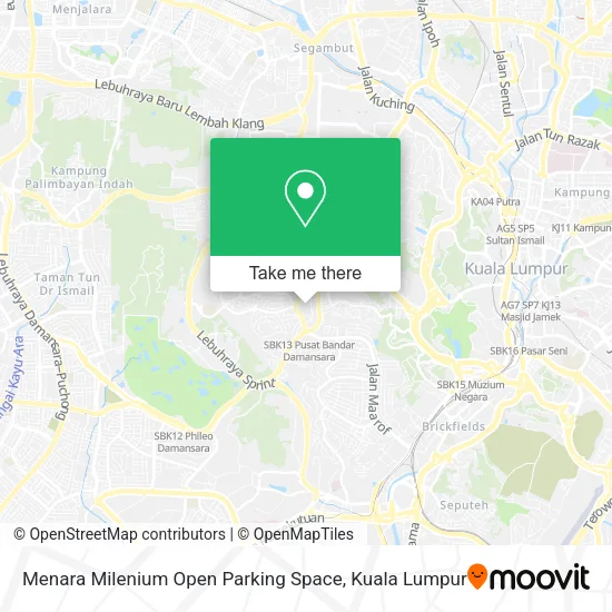 Menara Milenium Open Parking Space map