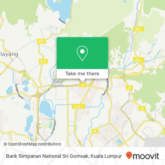 Bank Simpanan National Sri Gomvak map
