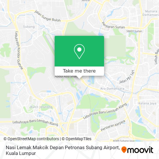 Peta Nasi Lemak Makcik Depan Petronas Subang Airport