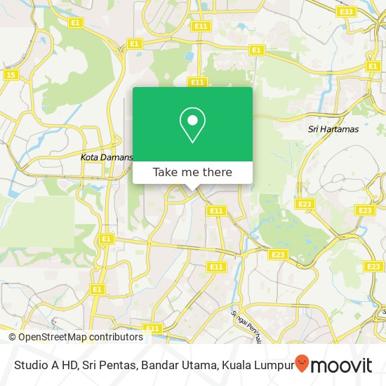 Peta Studio A HD, Sri Pentas, Bandar Utama
