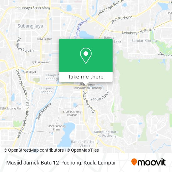 Masjid Jamek Batu 12 Puchong map