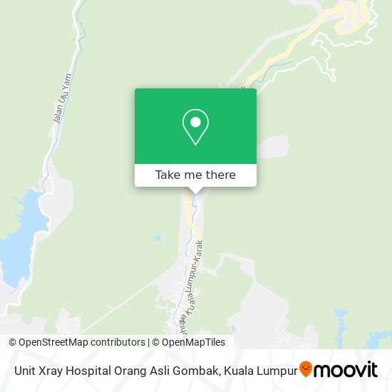 Unit Xray Hospital Orang Asli Gombak map