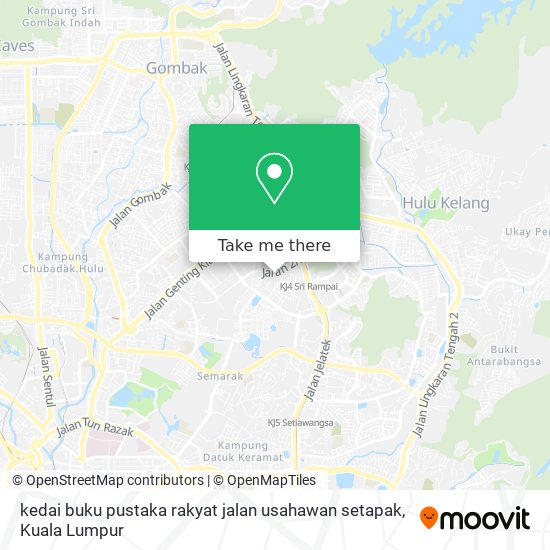 kedai buku pustaka rakyat jalan usahawan setapak map