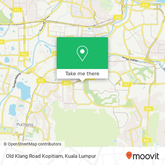 Old Klang Road Kopitiam map