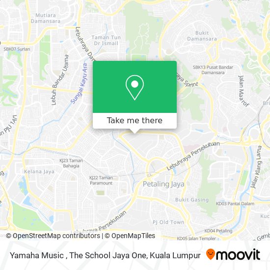 Yamaha Music , The School Jaya One map