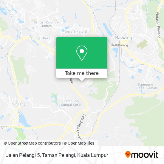 Peta Jalan Pelangi 5, Taman Pelangi