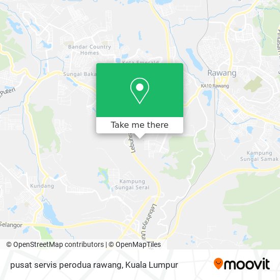 pusat servis perodua rawang map