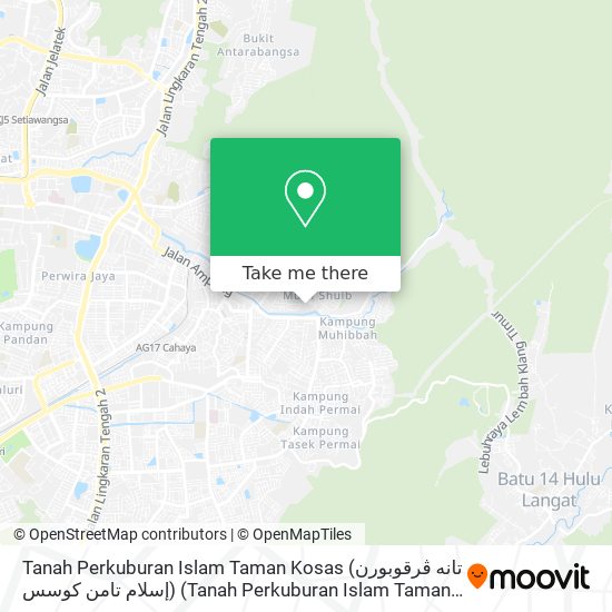 Peta Tanah Perkuburan Islam Taman Kosas (تانه ڤرقوبورن إسلام تامن کوسس) (Tanah Perkuburan Islam Taman Ko