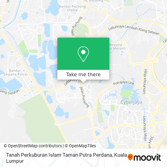 Peta Tanah Perkuburan Islam Taman Putra Perdana