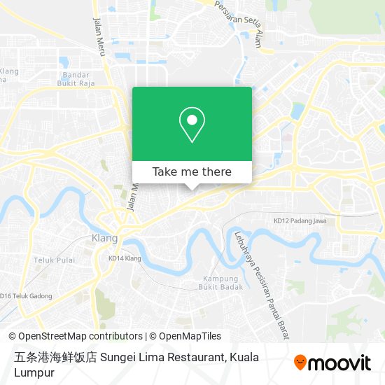 五条港海鲜饭店 Sungei Lima Restaurant map