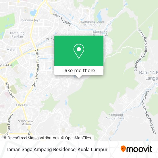 Peta Taman Saga Ampang Residence