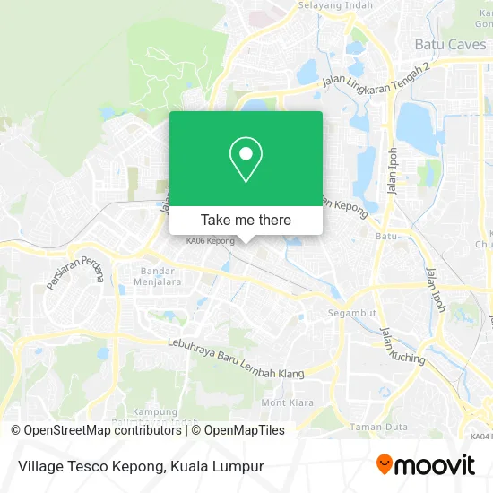 Village Tesco Kepong map
