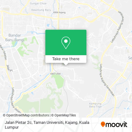 Peta Jalan Pintar 2c, Taman Universiti, Kajang