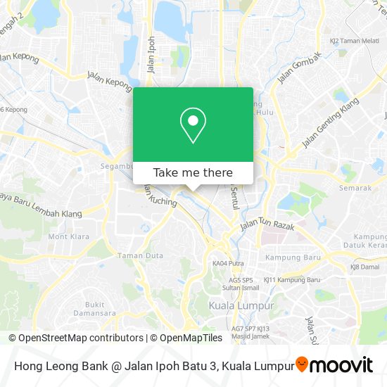 Peta Hong Leong Bank @ Jalan Ipoh Batu 3