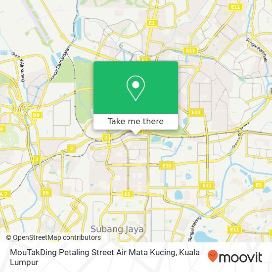 MouTakDing Petaling Street Air Mata Kucing map