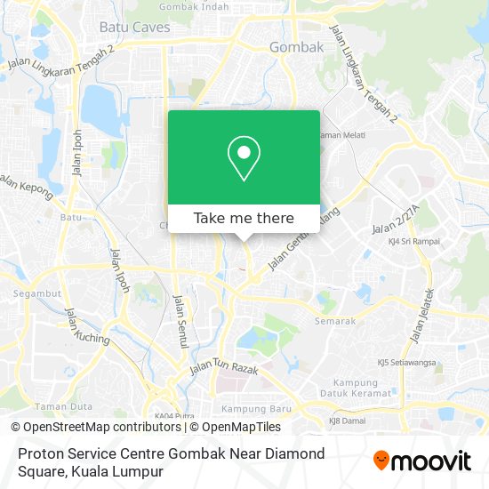 Peta Proton Service Centre Gombak Near Diamond Square