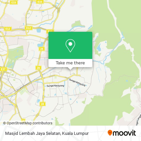 Peta Masjid Lembah Jaya Selatan