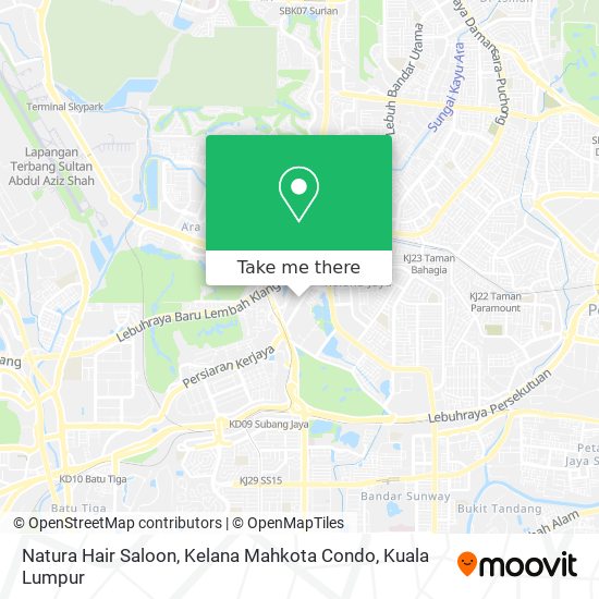 Natura Hair Saloon, Kelana Mahkota Condo map