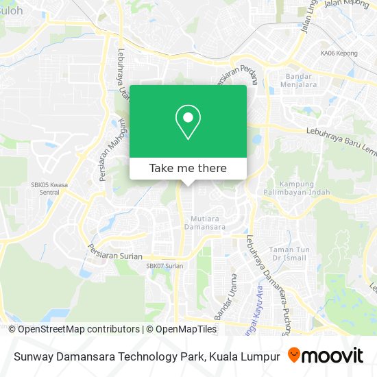 Peta Sunway Damansara Technology Park