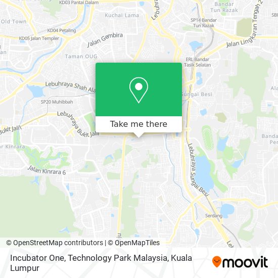 Incubator One, Technology Park Malaysia map