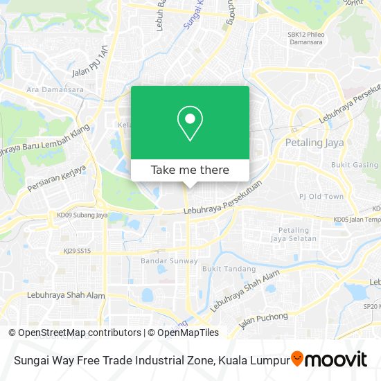 Sungai Way Free Trade Industrial Zone map