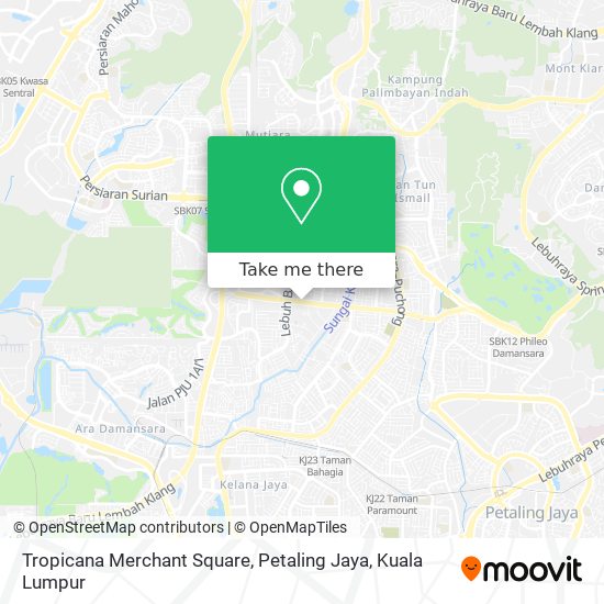 Tropicana Merchant Square, Petaling Jaya map