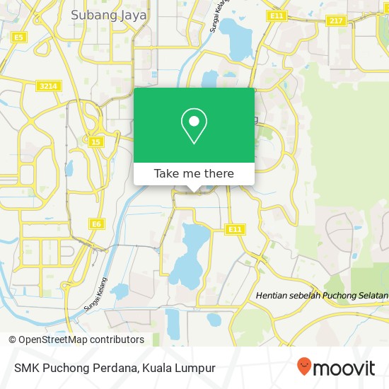 Peta SMK Puchong Perdana