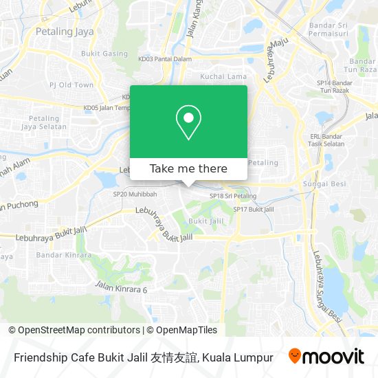 Friendship Cafe Bukit Jalil 友情友誼 map