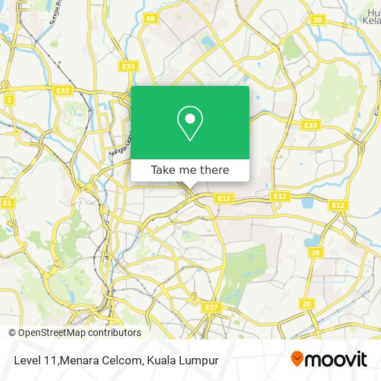 Level 11,Menara Celcom map