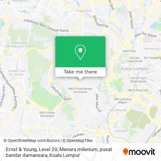 Ernst & Young, Level 20, Menara milenium, pusat bandar damansara map