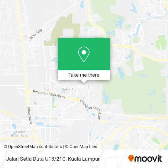 Peta Jalan Setia Duta U13/21C