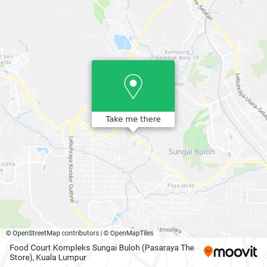 Food Court Kompleks Sungai Buloh (Pasaraya The Store) map