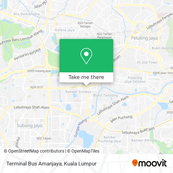 Terminal Bus Amanjaya map