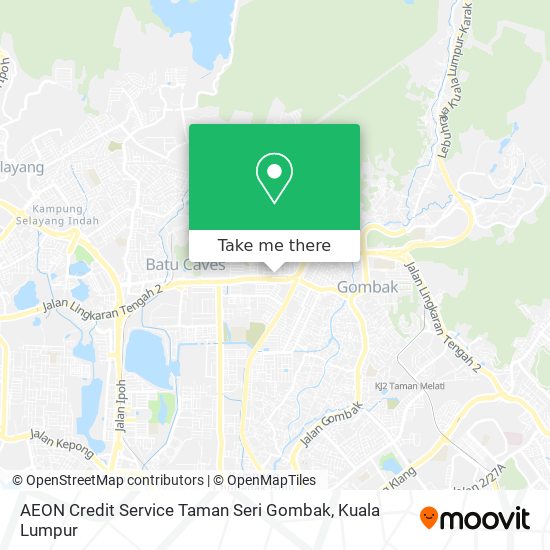 Peta AEON Credit Service Taman Seri Gombak