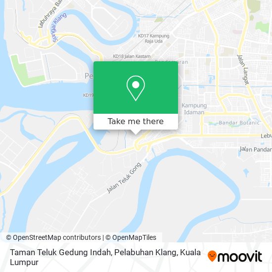 Peta Taman Teluk Gedung Indah, Pelabuhan Klang