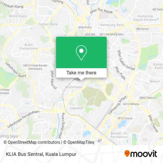 KLIA Bus Sentral map
