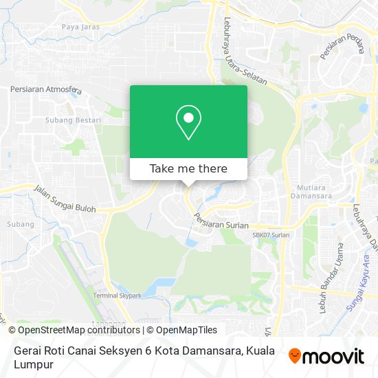 Peta Gerai Roti Canai Seksyen 6 Kota Damansara