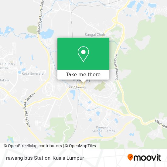 rawang bus Station map