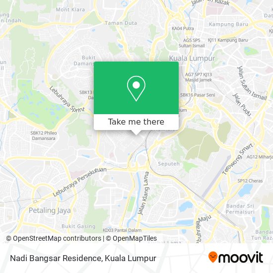 Nadi Bangsar Residence map