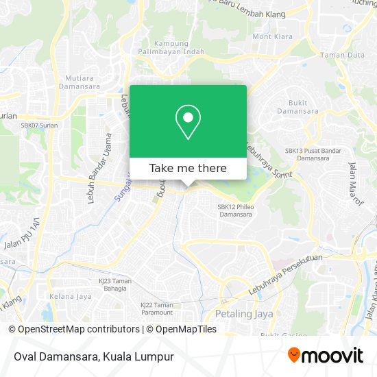 Oval Damansara map