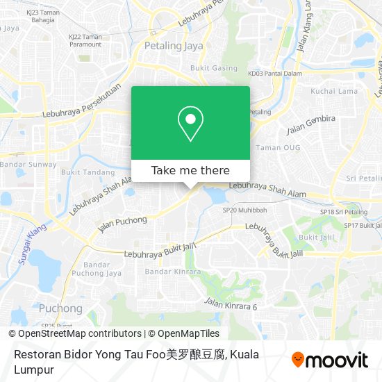 Peta Restoran Bidor Yong Tau Foo美罗酿豆腐