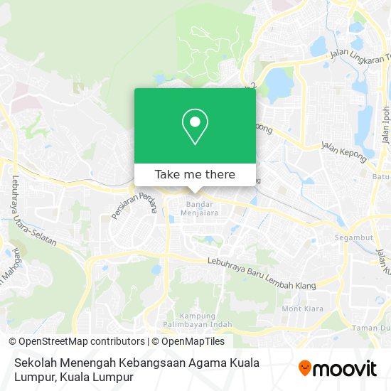 Sekolah Menengah Kebangsaan Agama Kuala Lumpur map