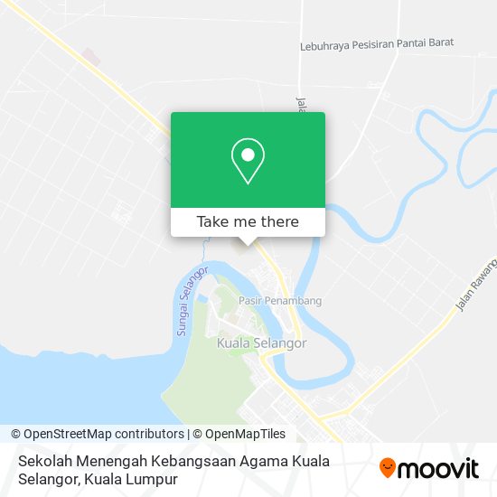 Sekolah Menengah Kebangsaan Agama Kuala Selangor map