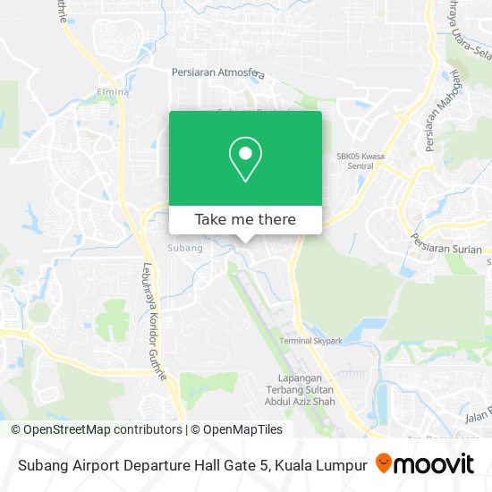 Subang Airport Departure Hall Gate 5 map