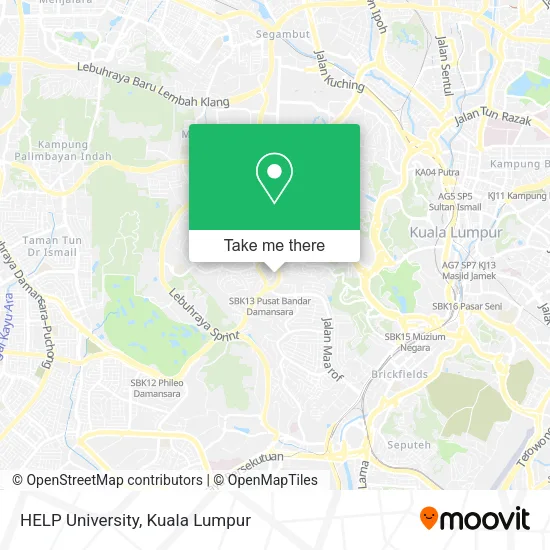 HELP University map