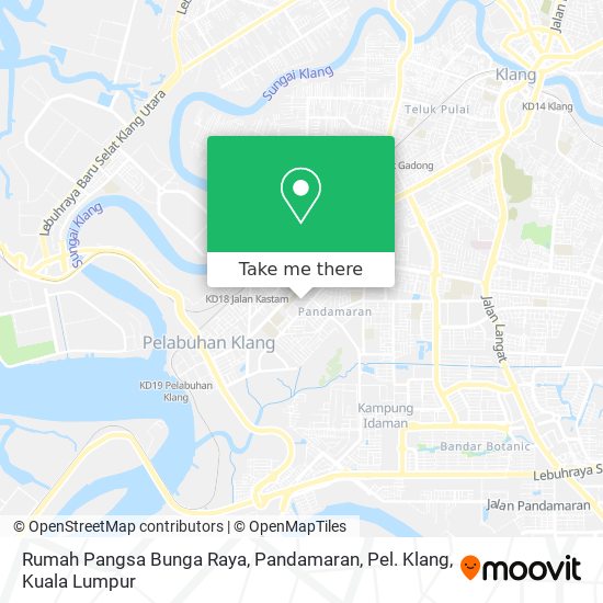 Peta Rumah Pangsa Bunga Raya, Pandamaran, Pel. Klang
