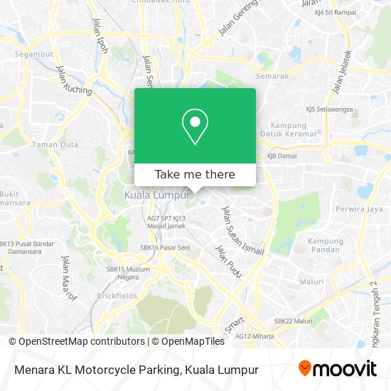 Menara KL Motorcycle Parking map